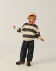 The campamento - kids - stripes sweatshirt - grey