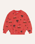 The campamento - kids - mountains sweatshirt - red
