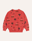 The campamento - kids - mountains sweatshirt - red