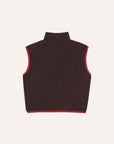 The campamento - kids - polar zipped vest - brown