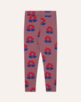 The campamento - kids - big flowers leggings - purple