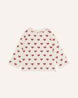 The campamento - baby - red bows t-shirt - ecru