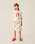The Campamento - kids - ladybug oversized t-shirt - ecru