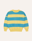 The Campamento - kids - stripes sweatshirt - blue/yellow