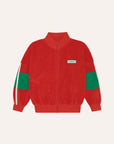 The Campamento - kids - colorblock zip sweatshirt - red