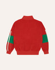 The Campamento - kids - colorblock zip sweatshirt - red