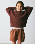 Brunobruno nation - theo sweatshorts - clove bordeau