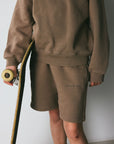 Brunobruno nation - theo sweatshorts - walnut brown