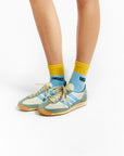 Indee - bicolor logo socks - various sky blue