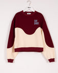 Indee - embroidery sweatshirt - venus rooibos red