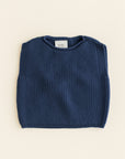 Hvid - wool vest - baby - harvey - blue