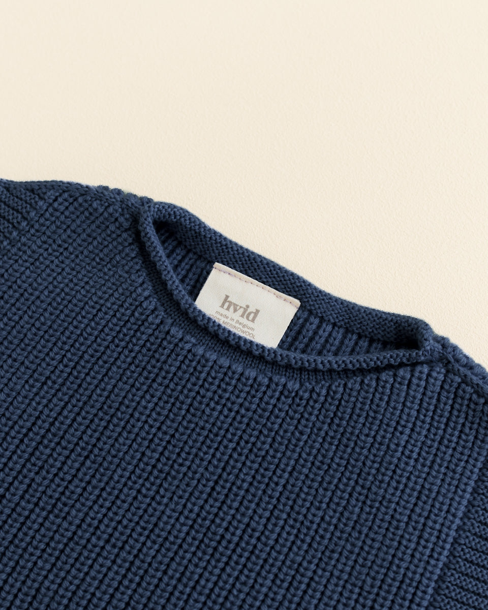 Hvid - wool vest - baby - harvey - blue