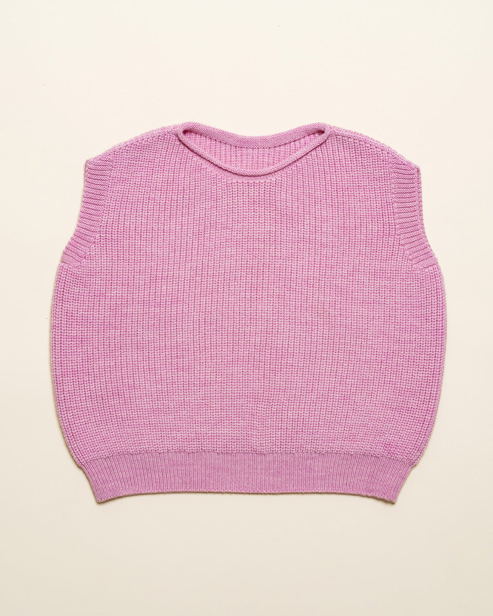 Hvid - wool vest - harvey - kids - cotton candy