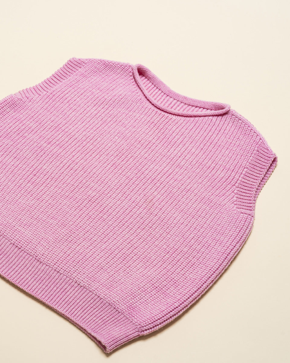 Hvid - wool vest - harvey - kids - cotton candy