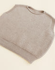 Hvid - wool vest - harvey - kids - sand