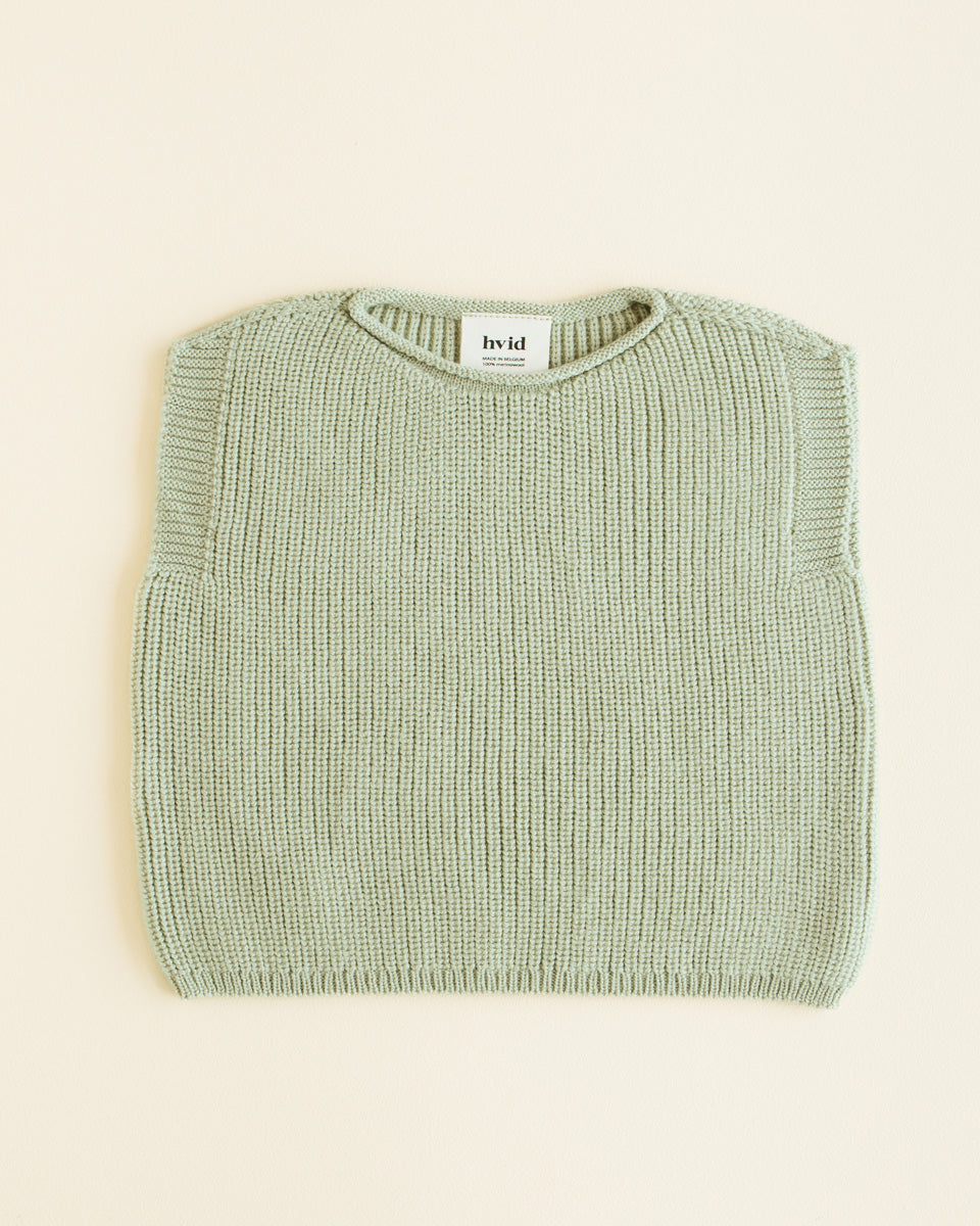 Hvid - wool vest - baby - harvey - mint