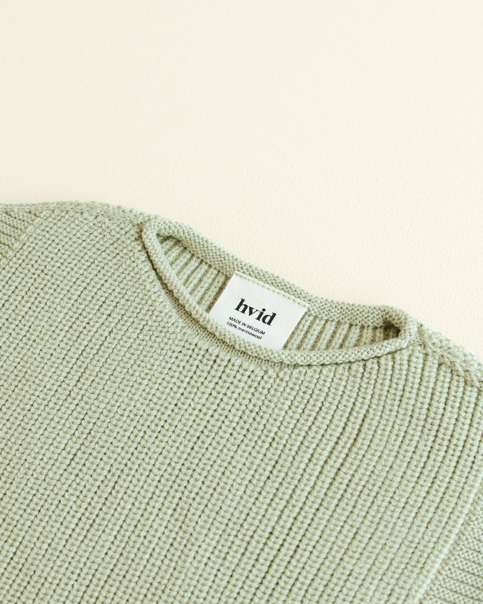Hvid - wool vest - baby - harvey - mint