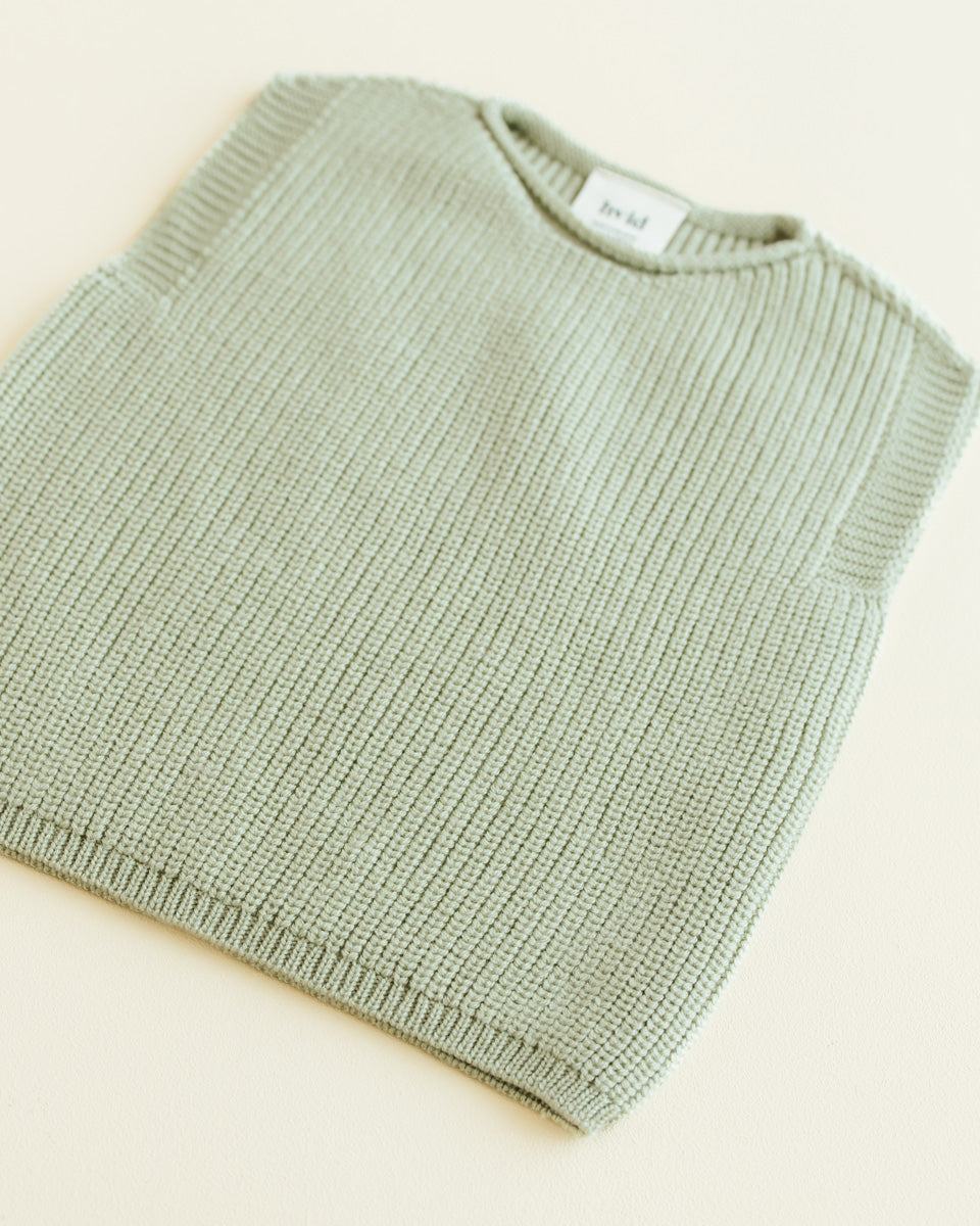 Hvid - wool vest - baby - harvey - mint