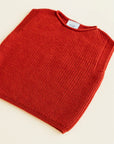 Hvid - wool vest - baby - harvey - red