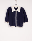 Indee - polo cardigan - view navy