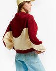 Indee - embroidery sweatshirt - venus rooibos red