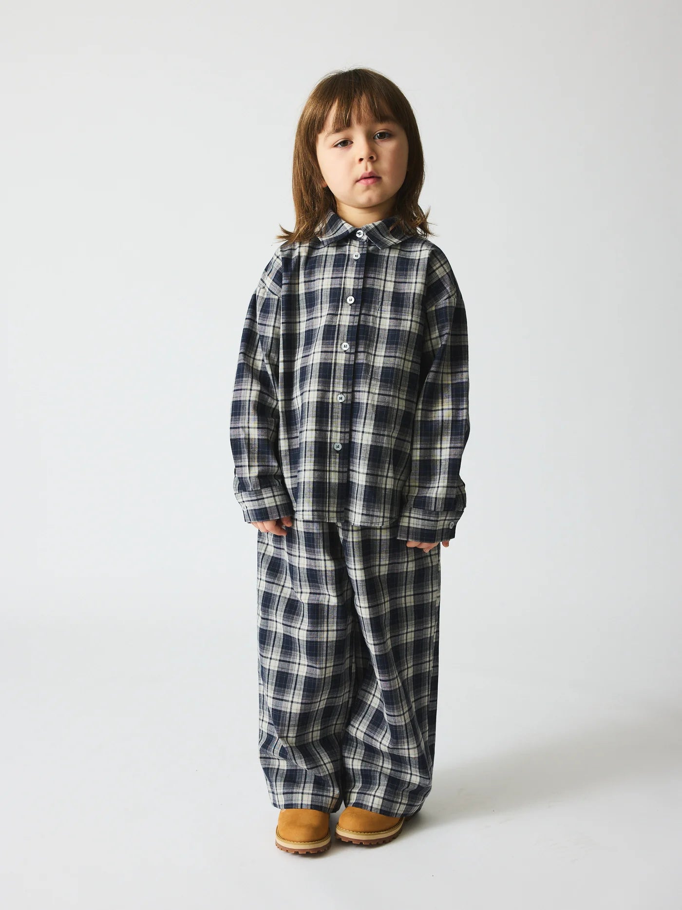 Brunobruno nation - virgil check shirt - navy