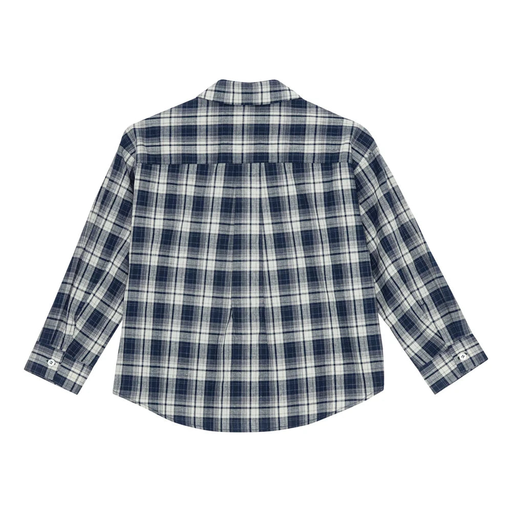 Brunobruno nation - virgil check shirt - navy