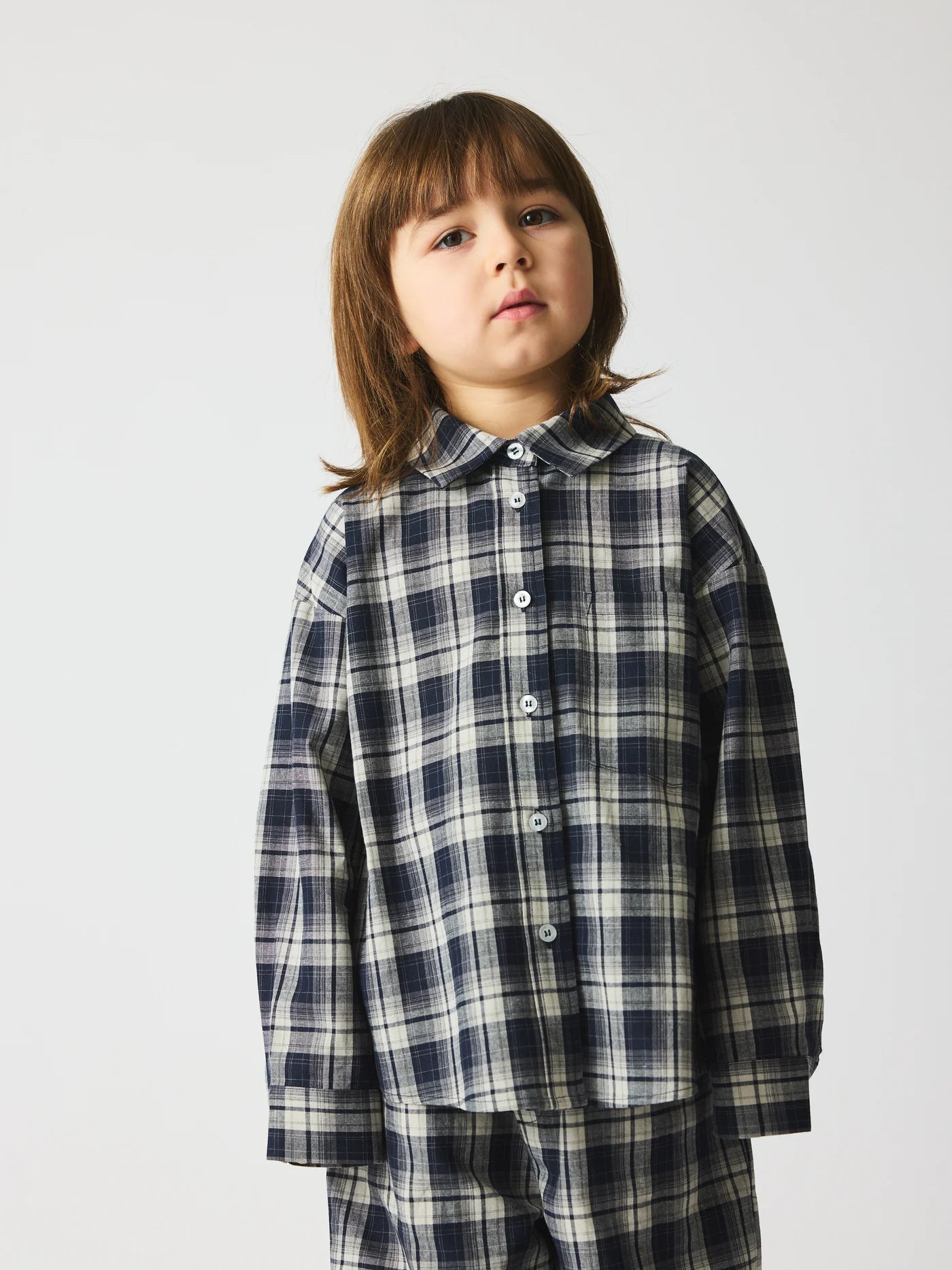 Brunobruno nation - virgil check shirt - navy