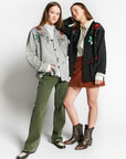 Indee - waffa - embroidered cardigan - grey