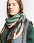 Indee - walking - stripe scarf - jade green
