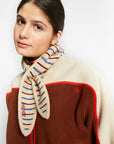 Indee - warm - stripe scarf - off white