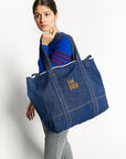 Indee - water - fitted round neck pullover - royal blue