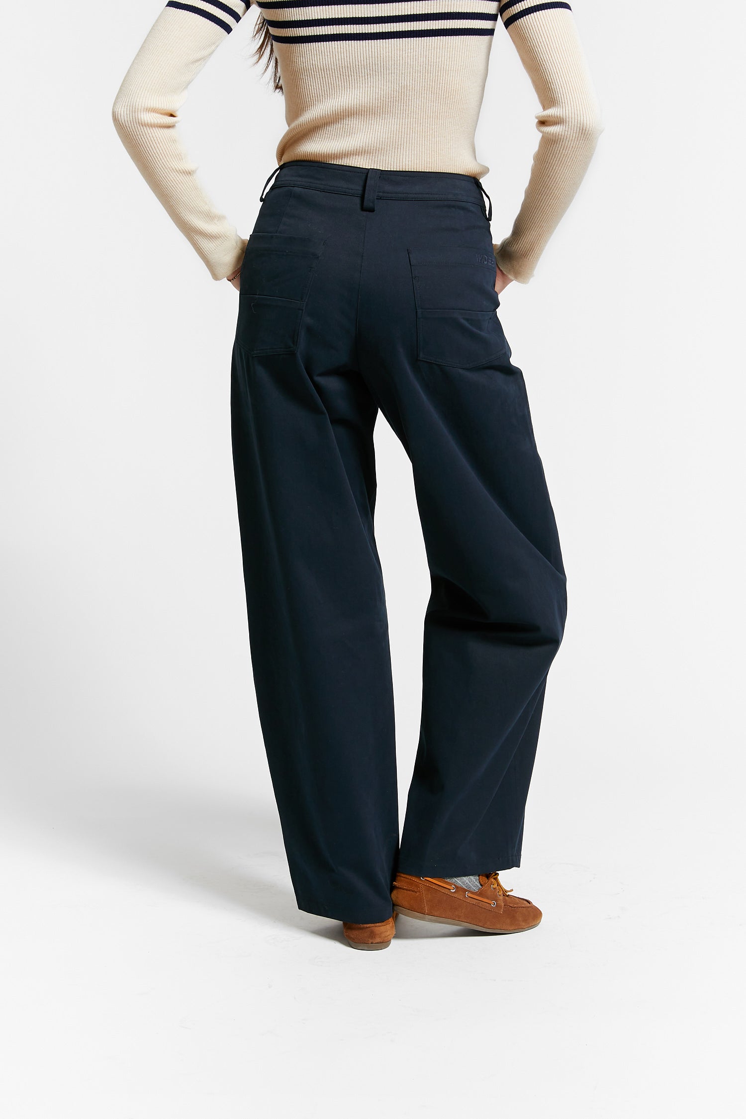 Indee - wesley - brushed cotton trousers - navy