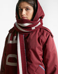 Indee - walkman - bi color logo scarf - merlot red