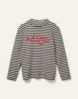 Wynken - lento stripe top - black/ecru