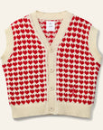 Wynken - lovers waistcoat - red mini heart