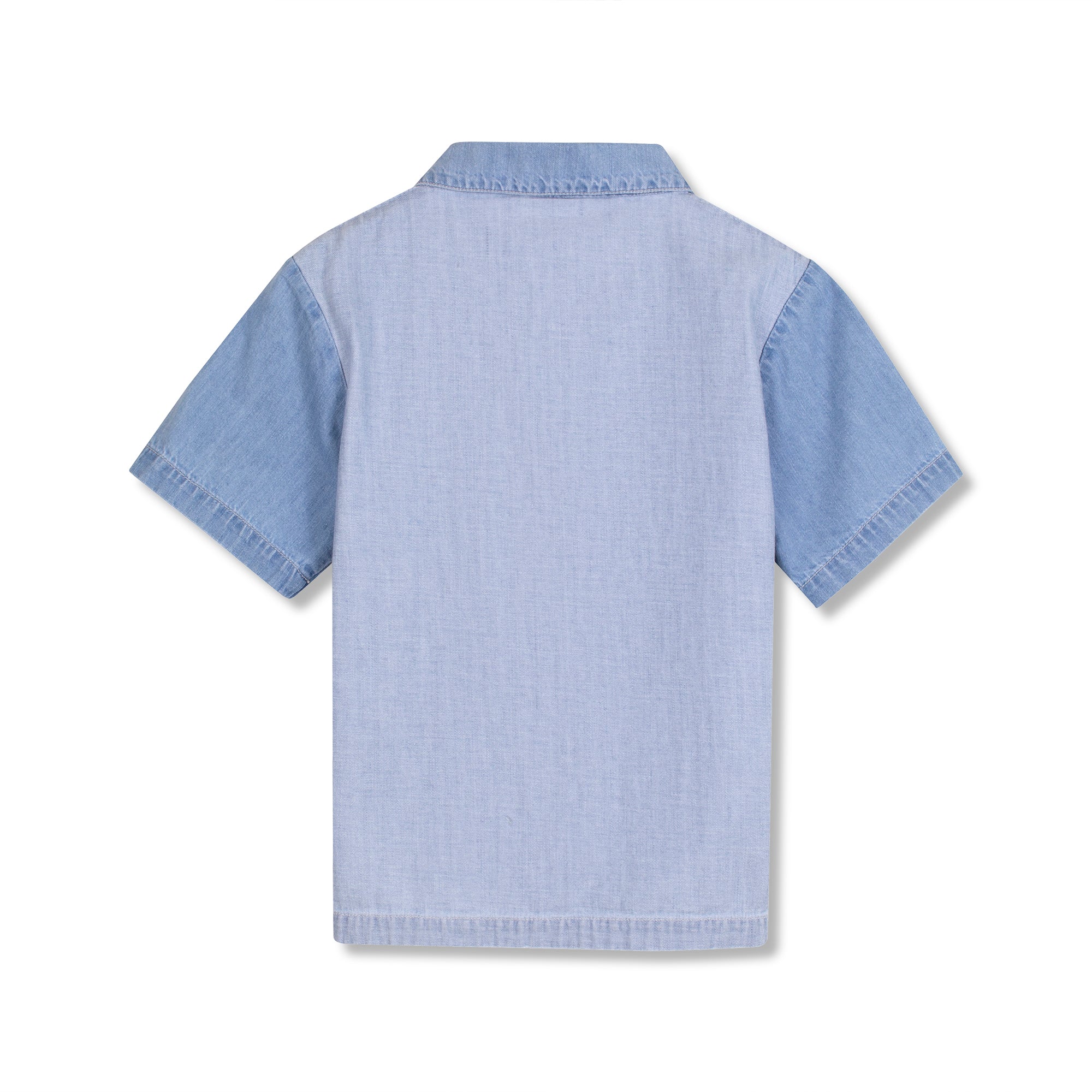 Wynken - panel denim shirt - pale bleach denim