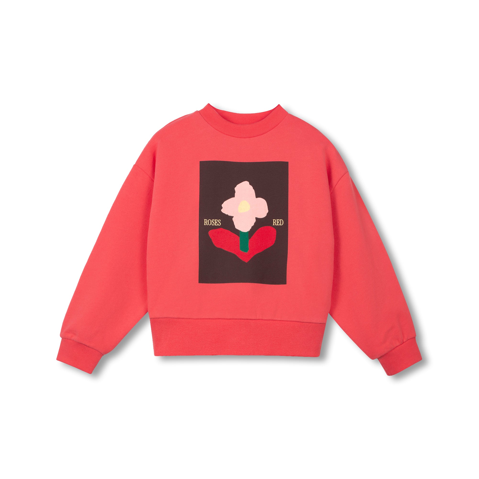 Wynken - still life flower sweatshirt - rose deep