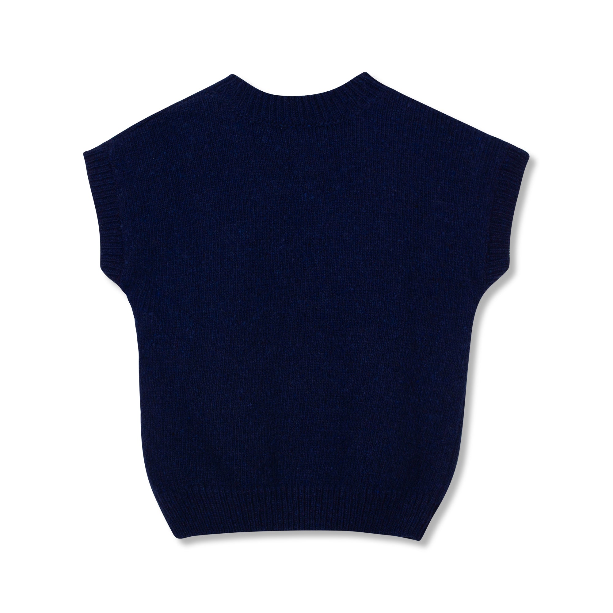 Wynken - le petit artiste wool knit vest - navy
