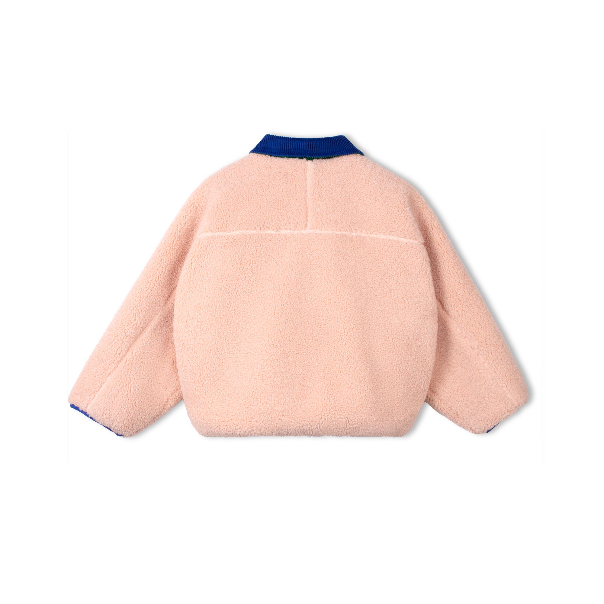 Wynken - faux fur reversible jacket - blue/rose