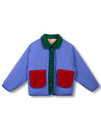 Wynken - faux fur reversible jacket - blue/rose