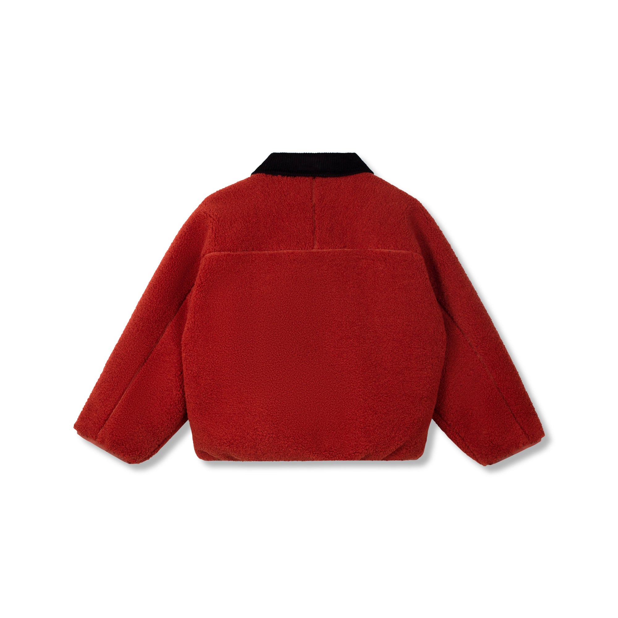 Wynken - faux fur reversible jacket - navy/rusty bear