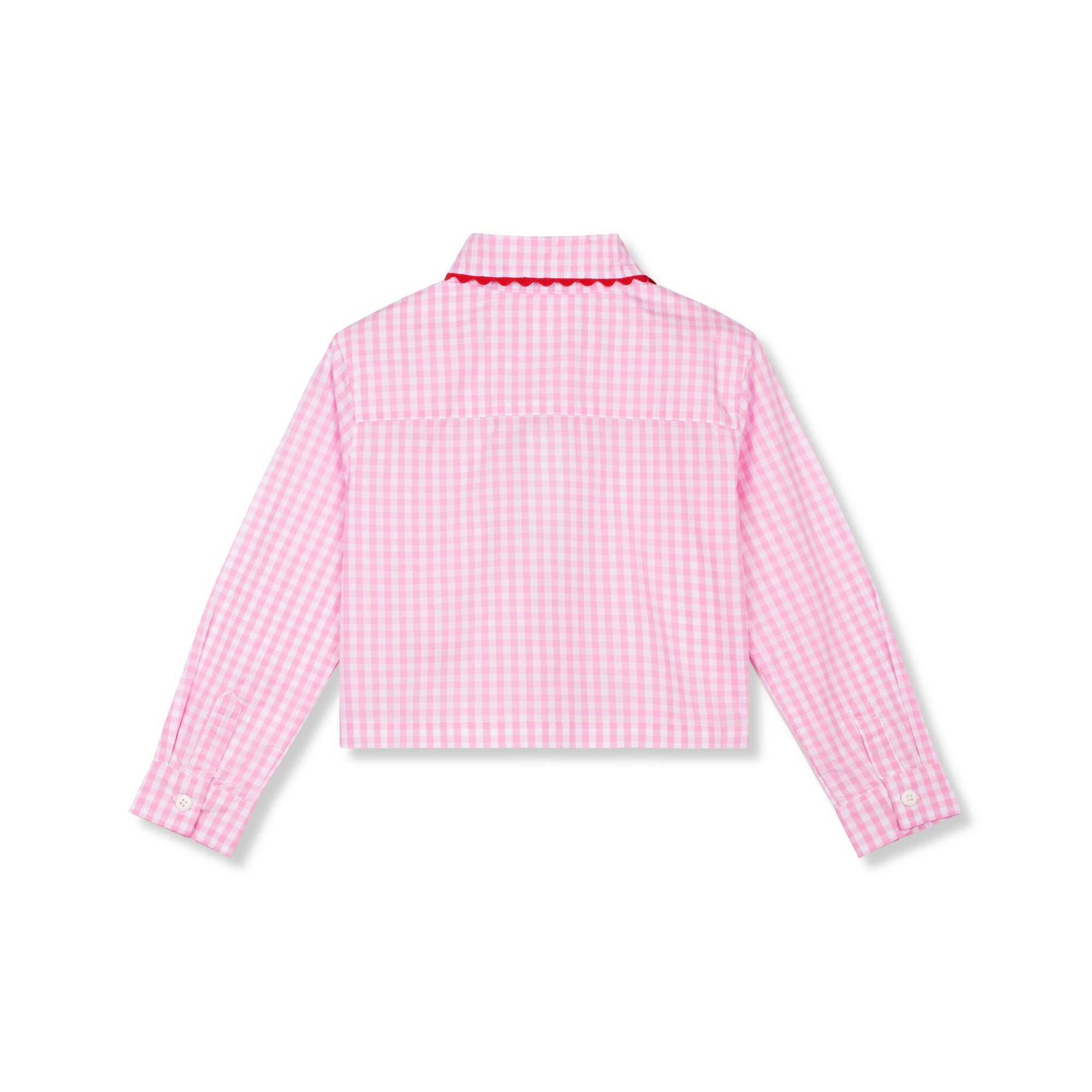 Wynken - crop gingham shirt - pink