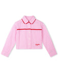 Wynken - crop gingham shirt - pink
