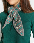 Indee - warm - stripe scarf - grey
