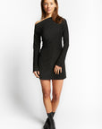 Indee - wrap - lurex short dress - black