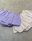 Pequeno tocon - 6086 - corduroy ruffle bloomer - ecru