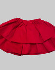 Pequeno tocon - 6087 - corduroy ruffle skirt - red