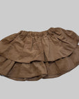 Pequeno tocon - 6087 - corduroy ruffle skirt - light brown