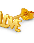 lulu copenhagen - gold plated love word earring - 1pc
